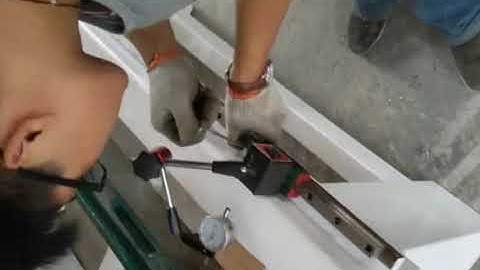 AccTek cnc router machine installation- Guide rail straightness on Y axis
