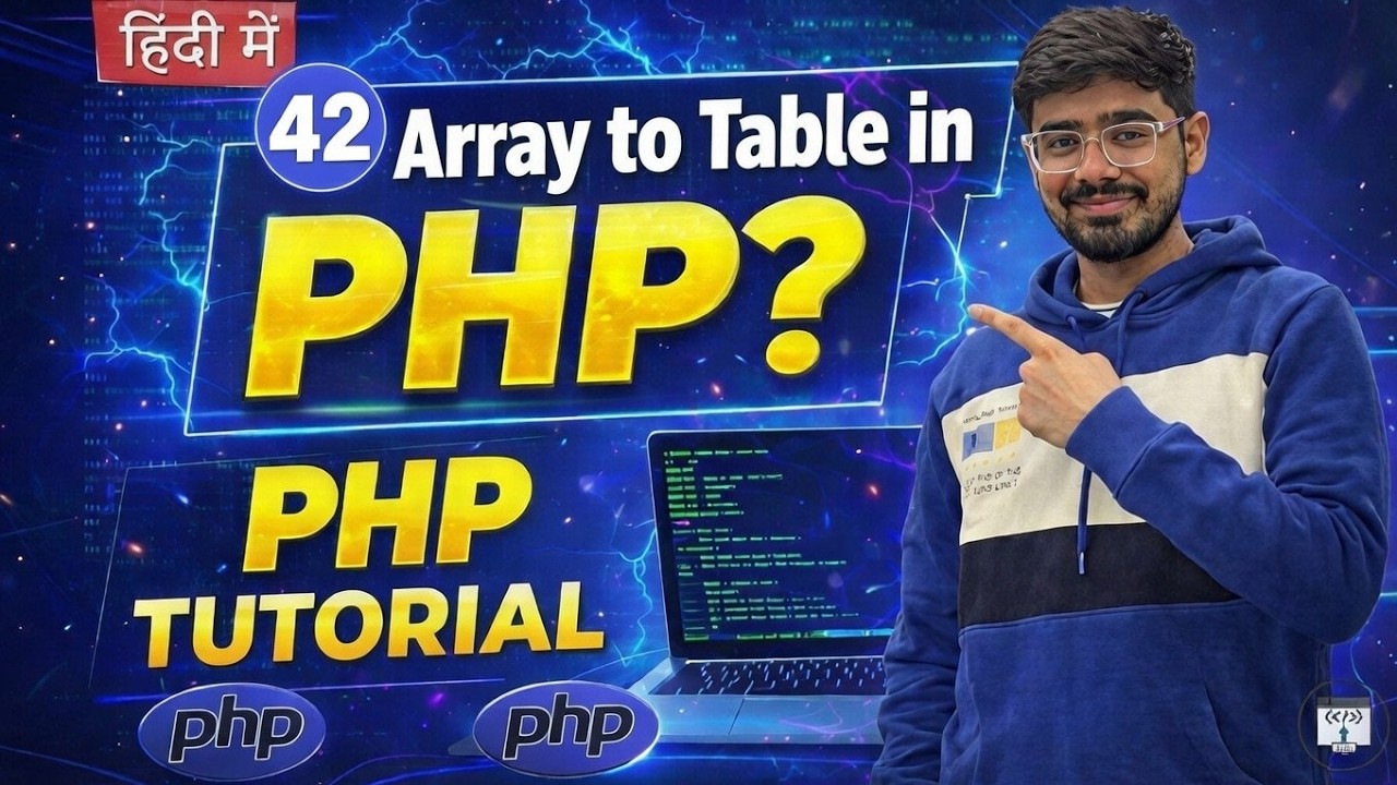 #42 PHP Tutorial in Hindi | Display Array Data in HTML Table - YouTube