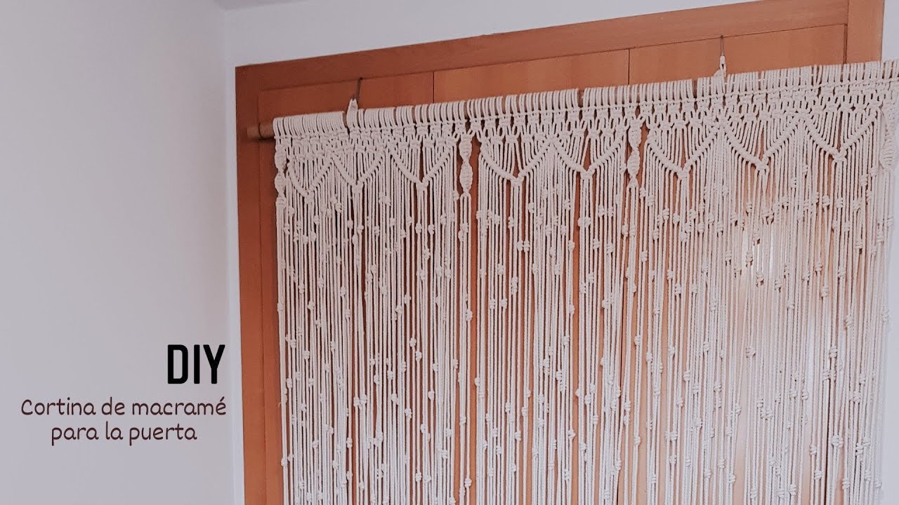 Diy- Cortina de MACRAME para puerta.