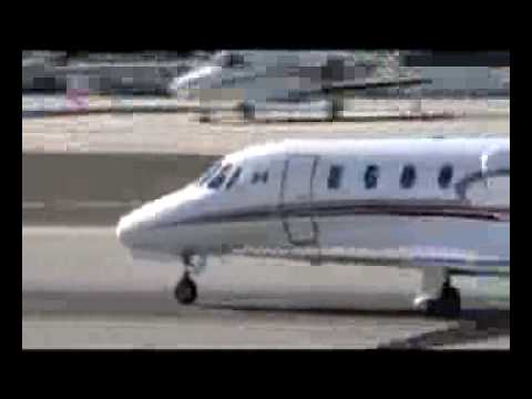 Cessna 560XLS Citation Excel 2006yr model taking off from Santa Monica Airport Rwy21.