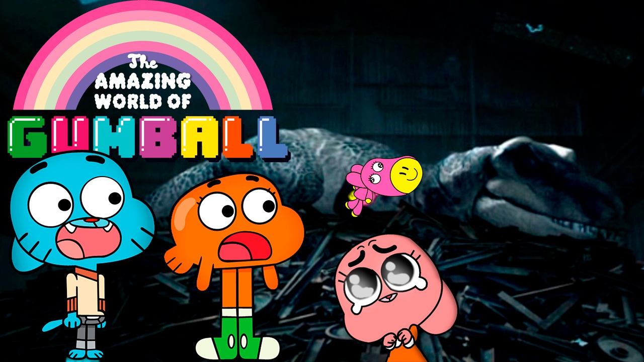 The Amazing World of Gumball Dino Donkey Dash Darwin and Gumball save toy D...
