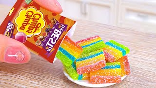 How to make Rainbow Jelly Chupa Chups 🌈Fresh Miniature Chupa Chups Jelly Decorating