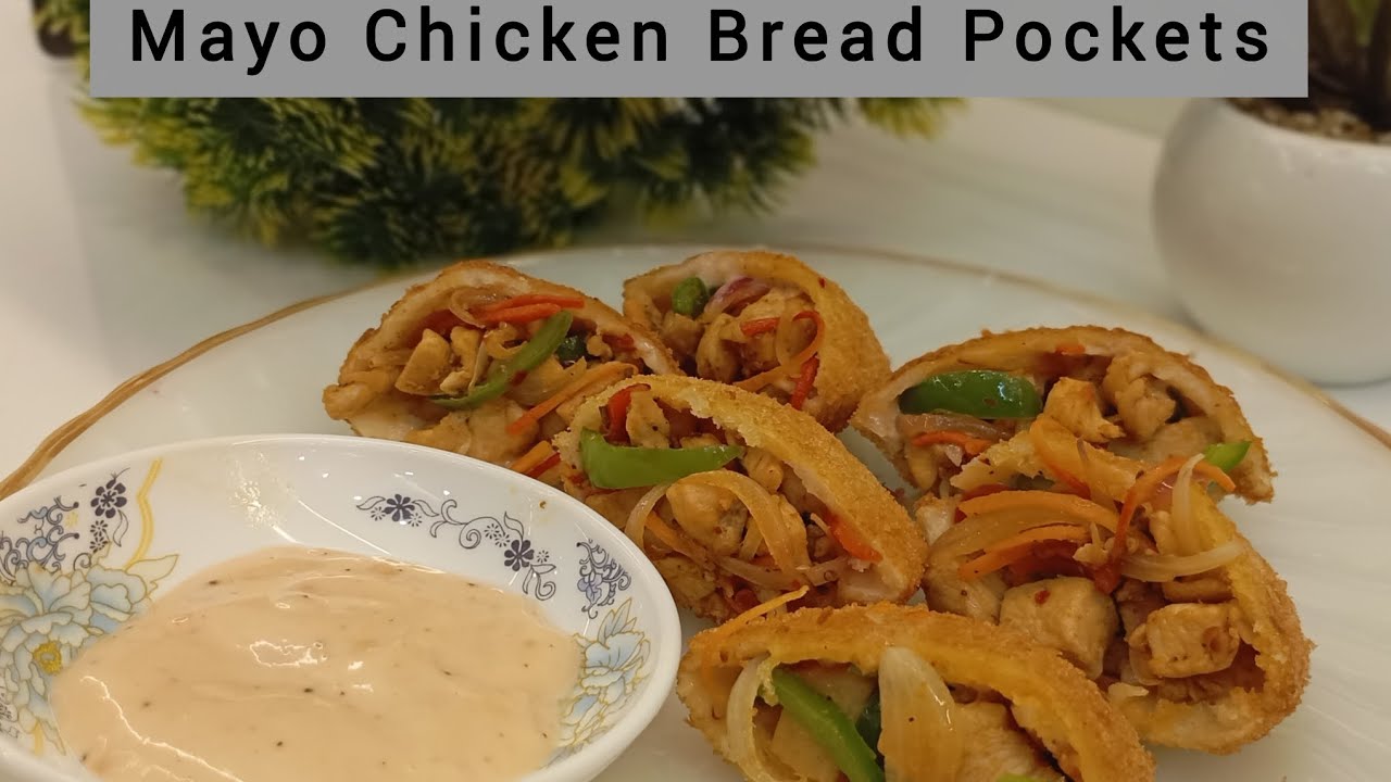 Mayo Chicken Bread Pockets Full Plate By Dua...