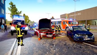 Emergency Call 112 - Berlin Firefighters Save Someone Trapped Inside a Car After a Car Accident!