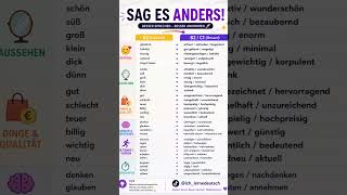 Say it different #learn #study #deutsch #language