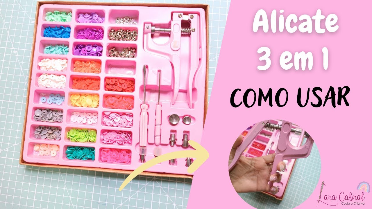 Como usar seu Alicate 3 em 1 - Colocar Botão Ritas e Ilhós