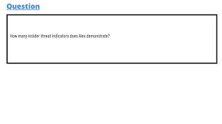 How many insider threat indicators does Alex demonstrate?