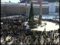 Nieve sobre la Plaza de San Pedro del Vaticano tras la celebración del Ángelus del 5-2-2012