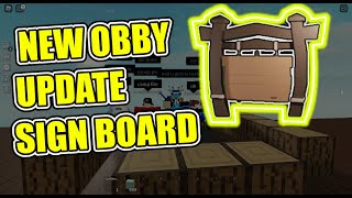 Roblox Islands || OBBY KIT Update || New sign Board ||