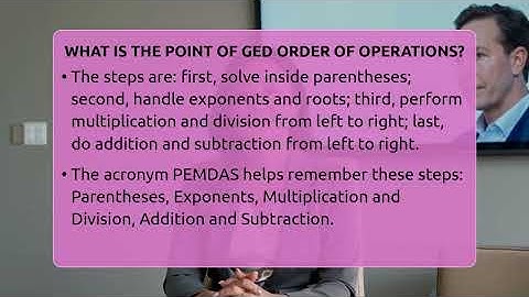 What Is The Point Of GED Order Of Operations? - Your GED Coach