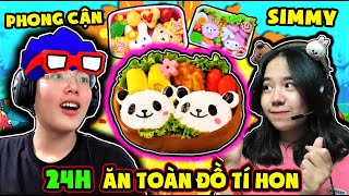 PHONG CẬN VÀ HERO TEAM THỬ THÁCH 24 GIỜ ĂN TOÀN ĐỒ ĂN TÍ HON CÙNG MÈO SIMMY VÀ BẠN GÁI SAMMY