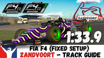 iRacing F4 Zandvoort Gids - 1:33.9 - F4 Vaste Zandvoort Track Gids
