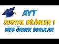 AYT Sosyal Bilimler MEB Örnek Soru Çözümleri 1