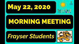 Frayser Morning Meeting - 5/22/20