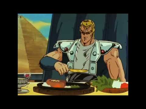 アーニャにボコられる聖帝サウザー(食事シーン)