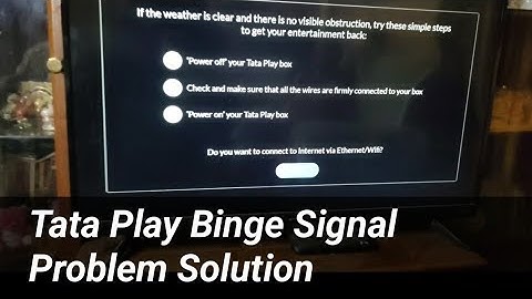 Tata Play Binge Signal Problem Solution || Tata Play Binge Set top box signal setting