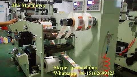 JPS320-6C Self-adhesive Label Flexo Printer Machine to Colombia ( Rotary Die Cutter + Slitter )