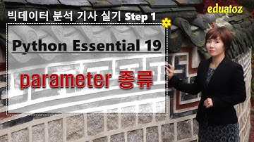 [빅데이터 분석기사 실기 - Python Essential 19]  parameter의 종류