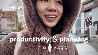 productive vlog 🍁: studying, organizing my week, aesthetic plant shots etc.