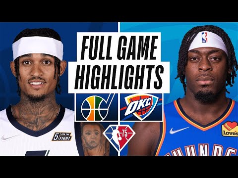 Utah Jazz vs. Oklahoma City Thunder Full Game Highlights | NBA Season 2021-22