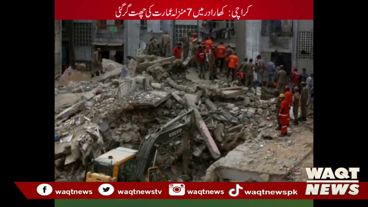Building Roof Collapses in Karachi’s Kharadar Area