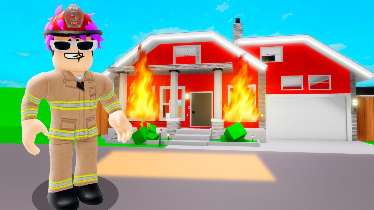 VIREI UM BOMBEIRO no BROOKHAVEN RP! - YouTube