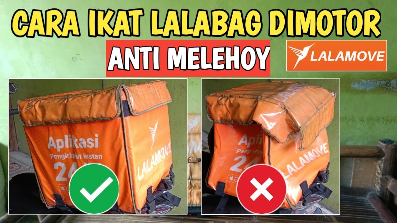 CARA IKAT LALABAG DI MOTOR KURIR DRIVER LALAMOVE | WANT TRIP
