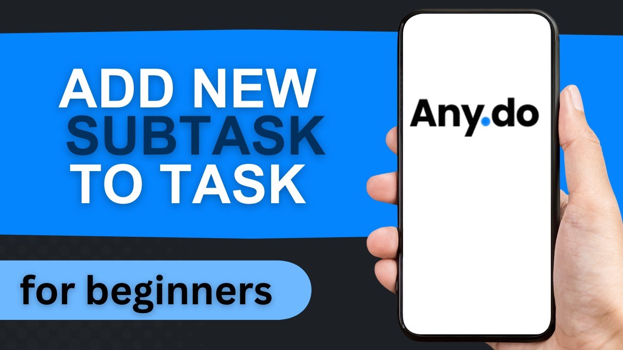 How to Add a New Subtask to Task in Any.do App | Any.do App Tutorial ...