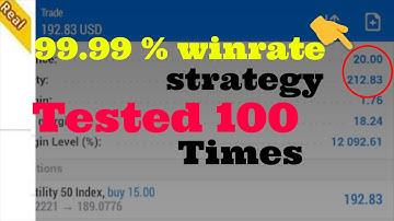 99.99% win-rate vix 75 strategy tested 100 times | Flipped $20 account to $200 in 1 trade