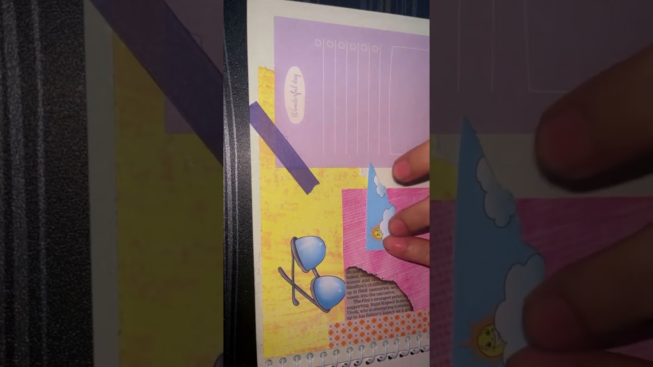 Summer vacation Scrap book cover for kg students