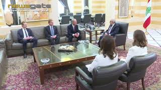 الرئيس نواف سلام مستقبلا سفير الولايات المتحدة الاميركية ميشال عيسى 