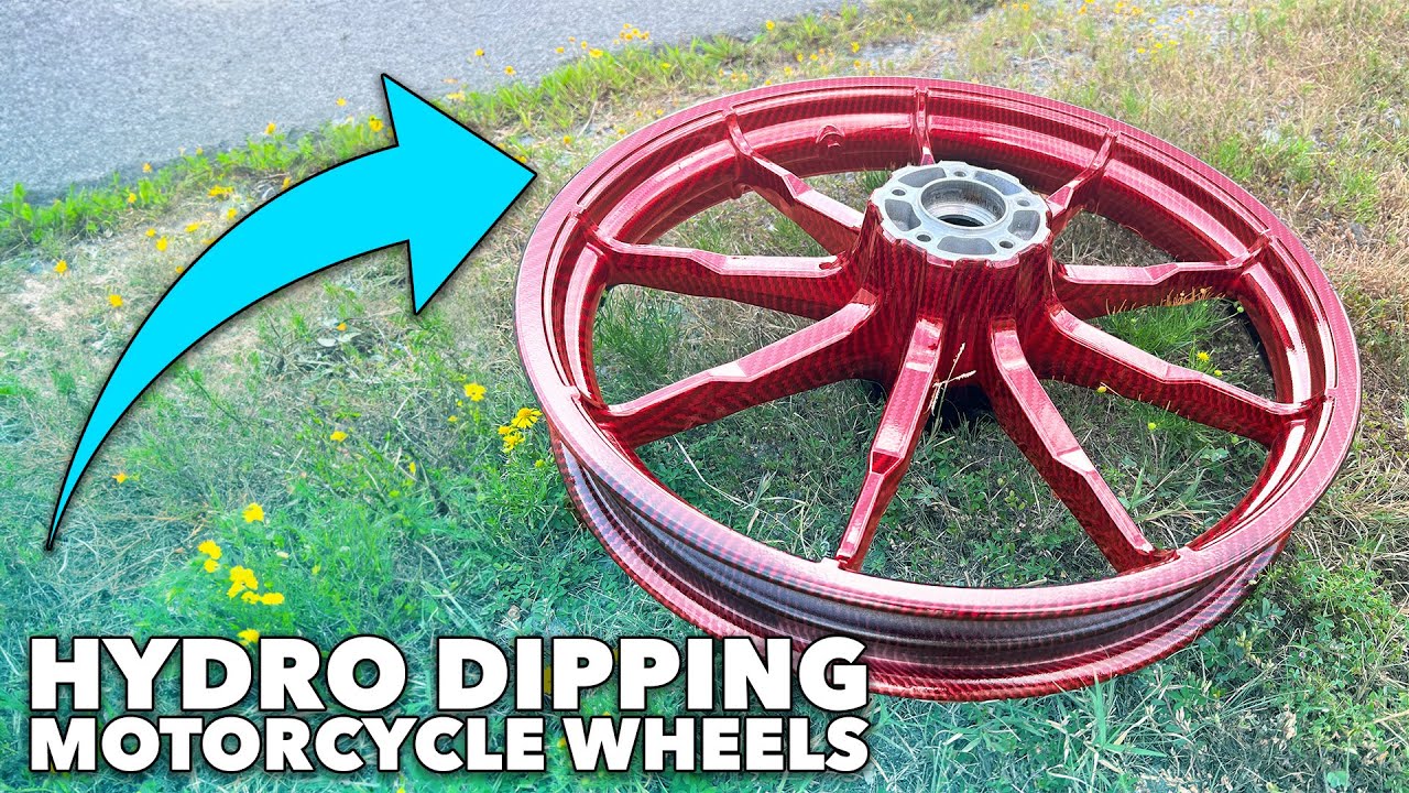 Hydro Dipping Motorcycle Wheels in CARBON FIBER YouTube