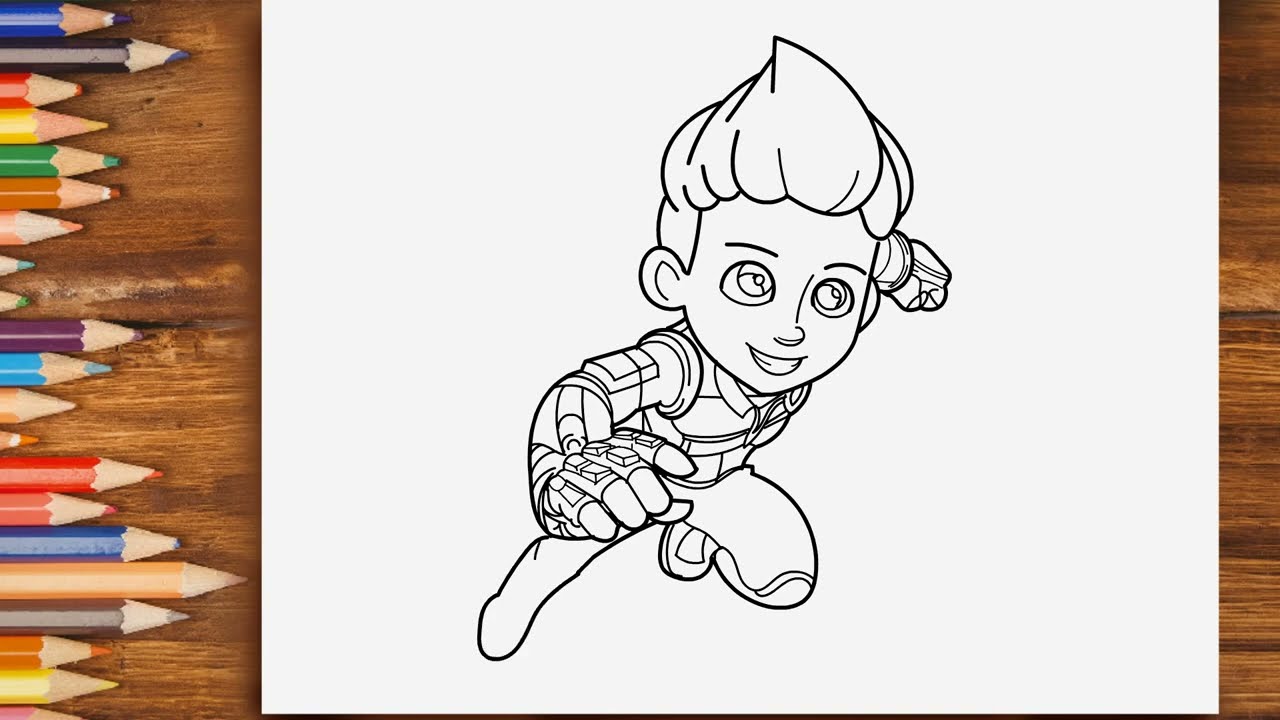 🔴How To Draw Ryder - PAW Patrol #4 ♥️