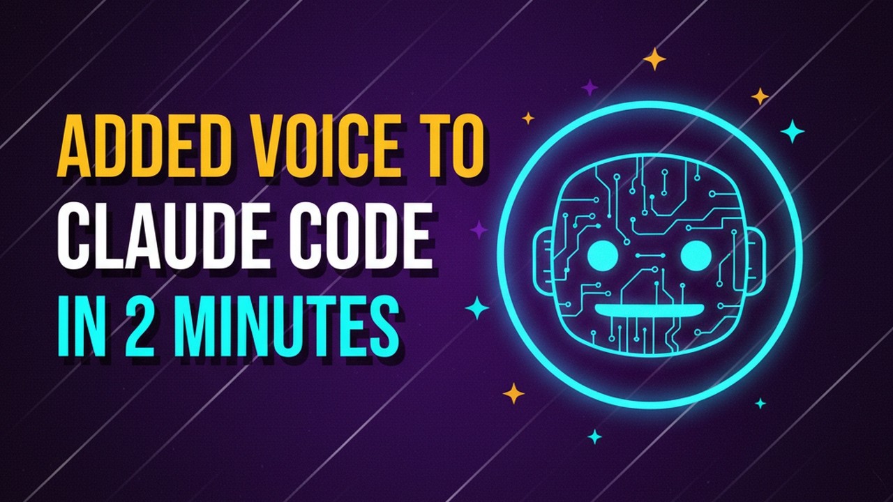 I Added Voice to Claude Code in Under 2 Minutes