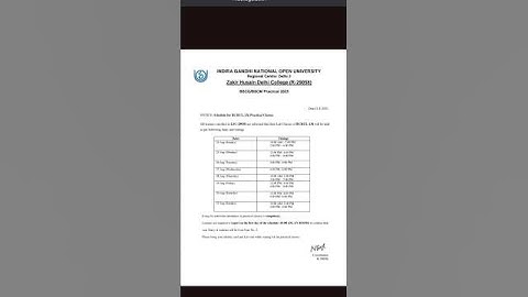 IGNOU RC:2  Zakir Hussain College BSCG/BSCM Practical 2025 BCHCL:136 Subject code LSC:-(R29058)