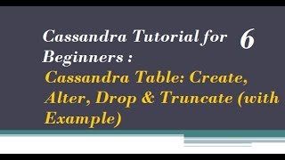 How to Create Table in Cassandra