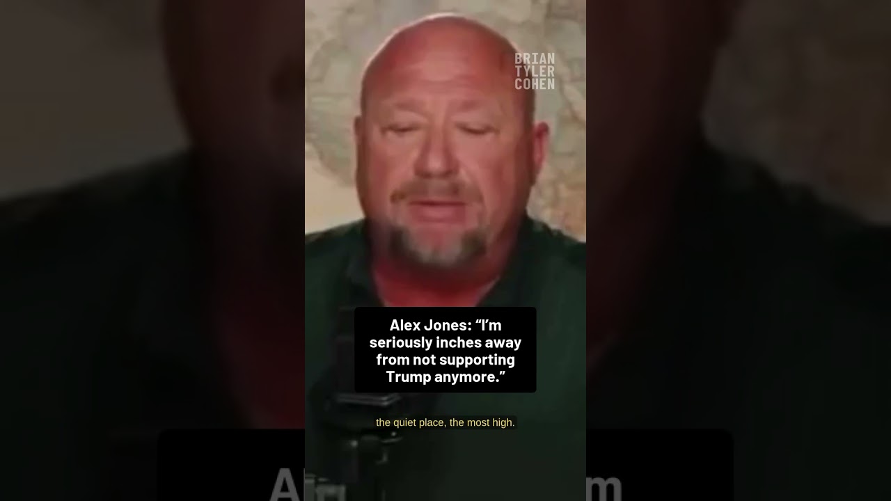 Alex Jones: "I'm seriously inches away from not supporting Trump anymore."