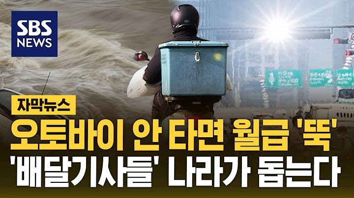 "월급 200 정도 차이 나요"…'배달기사들' 나라가 돕는다 (자막뉴스) / SBS