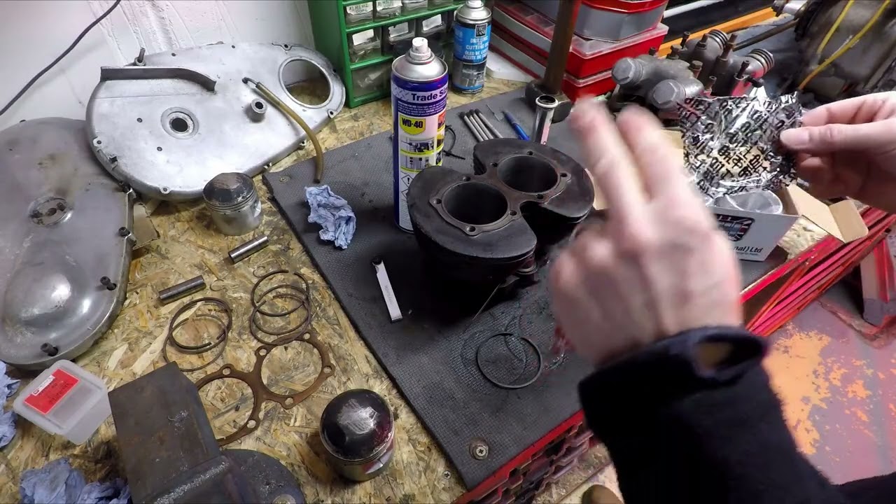 Triumph T110 650cc Engine Rebuild Triton Sympathetic Resto  (Part 3)