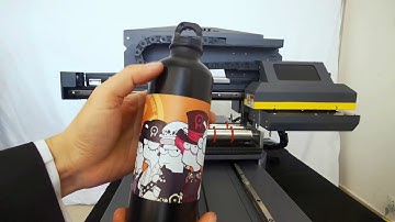 Step 13 Process for printing on bottle with rotary device with Focus Combo Jet A3 plus UV printer