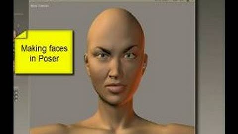 How to Create Faces in Poser Software : Functions of Face Room in Poser Software
