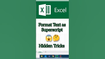 Text As Superscript In Excel 🎯 #shorts #exceltutorial