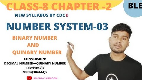 Number System-03||Binary and Quinary number||Class-8 Chapter-2 C.Maths|Decimal to quinary in Nepali|