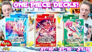 NEW One Piece Card Game Decks! Uta, Whitebeard and Don Flamingo in ST-15, ST-16 and ST-17!