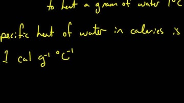 The Calorie and The Joule