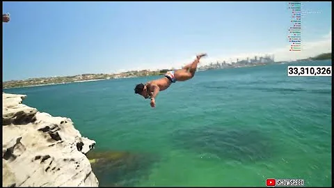 Speed jumps off a cliff in Australia!