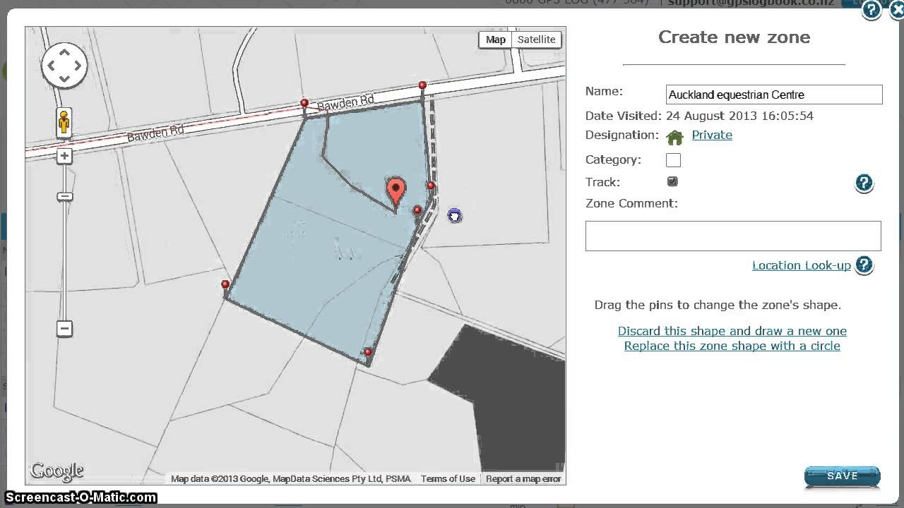 GPS Log Book How to Create a Tracking Zone YouTube