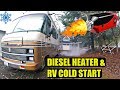 Rear Diesel Heater 2nd Run, 454 Cold Start || RV Living