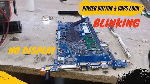 Hp elitebook 840 G6 power button and caps lock blinking - no power no display issue