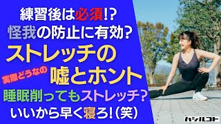 練習後は必須！？怪我の防止に有効？ストレッチの嘘とホント 睡眠削ってもストレッチ？いいから早く寝ろ（笑）